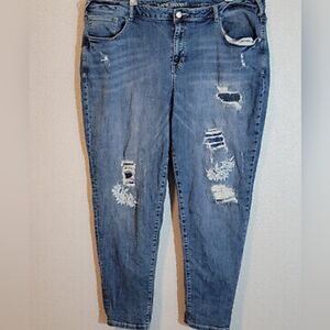 Lane Bryant Distressed Blue Denim Jeans